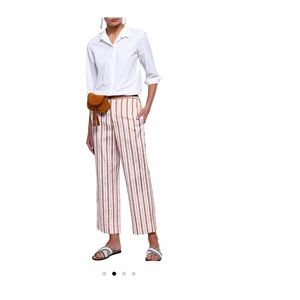 Frame Striped Jacquard Wide Leg Pants (s)